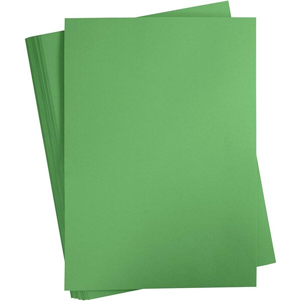 Creativ Company Gekleurd Karton, A2, vel 420x594 mm, 180 gr, gras groen, 100 vel/ 1 doos
