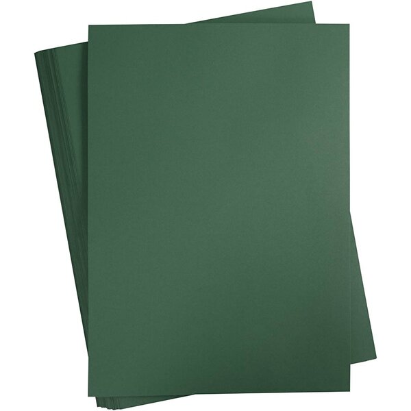 Creativ Company Gekleurd Karton, A2, vel 420x594 mm, 180 gr, donkergroen, 100 vel/ 1 doos