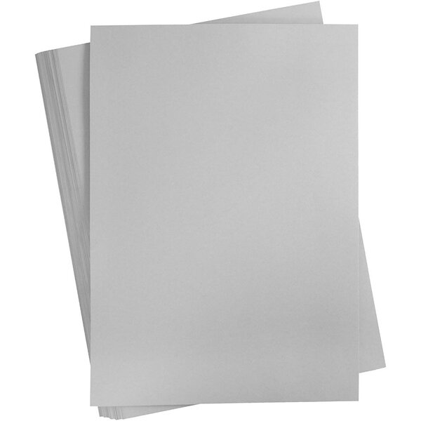 Creativ Company Gekleurd Karton, A2, vel 420x594 mm, 180 gr, grijs, 100 vel/ 1 doos