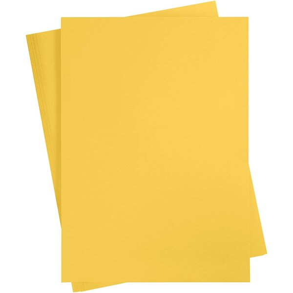 Creativ Company Gekleurd Karton, A2, vel 420x594 mm, 180 gr, sun yellow, 10 vel/ 1 doos
