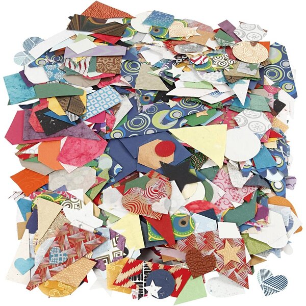 Creativ Company Vormen van Handgemaakt Papier, afm 25-130 mm, 110 gr, 500 gr/ 1 doos