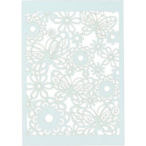 Creativ Company Patroonkarton, vel 10,5x15 cm, 200 gr, lichtblauw, 10 stuk/ 1 doos