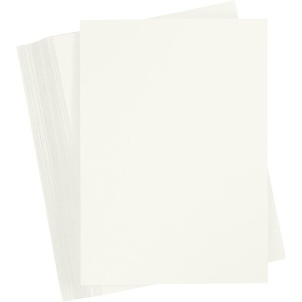 Creativ Company Gekleurd Karton, A4, vel 210x297 mm, 180 gr, off-white, 100 vel/ 1 doos
