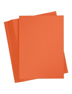 Creativ Company Gekleurd Karton, A4, vel 210x297 mm, 180 gr, oranje, 100 vel/ 1 doos