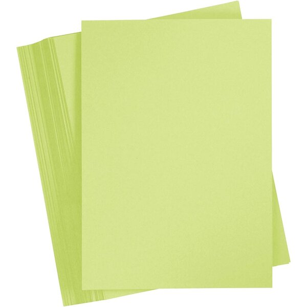 Creativ Company Gekleurd Karton, A4, vel 210x297 mm, 180 gr, lichtgroen, 100 vel/ 1 doos