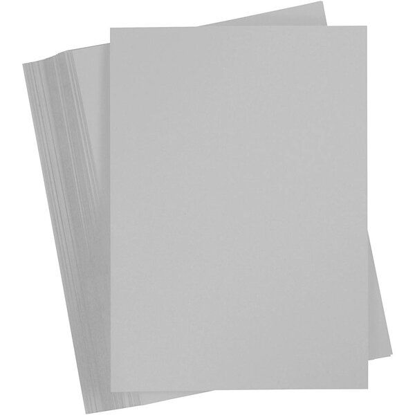 Creativ Company Gekleurd Karton, A4, vel 210x297 mm, 180 gr, grijs, 100 vel/ 1 doos