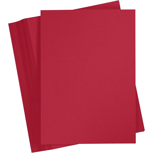 Creativ Company Gekleurd Karton, A6, vel 105x148 mm, 180 gr, kerstrood, 100 vel/ 1 doos