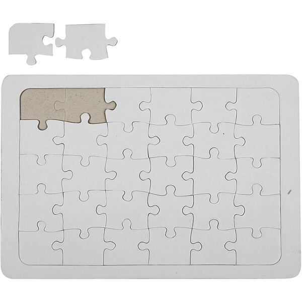 Creativ Company Puzzel, afm 21x30 cm, wit, 10 stuk/ 1 doos