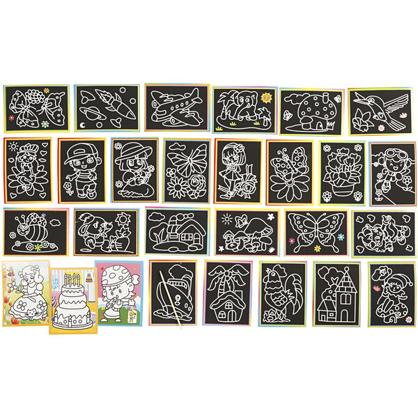 Creativ Company Krasplaatjes, afm 9x12 cm, 96 div/ 1 doos