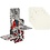 Creativ Company Puzzel constructie karton, afm 9,3x9,3 cm, dikte 1,2 mm, wit, 200 stuk/ 1 doos