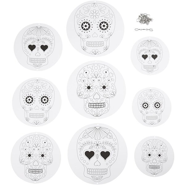 Creativ Company Mobielen met motief, d 12+15+18 cm, 300 gr, wit, 3 set/ 1 doos