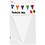 Creativ Company Vlaggen, H: 20 cm, B: 14,5 cm, 300 gr, wit, 10 stuk/ 1 doos