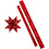 Vivi Gade Sterstroken, L: 86+100 cm, B: 25+40 mm, d 11,5+18,5 cm, rood, rood glitter, 16 stroken/ 1 doos