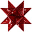 Vivi Gade Sterstroken, L: 86+100 cm, B: 25+40 mm, d 11,5+18,5 cm, rood, rood glitter, 16 stroken/ 1 doos