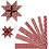 Vivi Gade Papieren vlechtstroken, L: 44+78 cm, B: 15+25 mm, d 6,5+11,5 cm, rood, wit, 60 stroken/ 1 doos