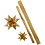 Vivi Gade Sterstroken, L: 86+100 cm, B: 25+40 mm, d 11,5+18,5 cm, goud glitter, 16 stroken/ 1 doos