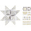 Vivi Gade Papieren vlechtstroken, L: 44+78 cm, d 6,5+11,5 cm, B: 15+25 mm, goud, wit, 48 stroken/ 1 doos
