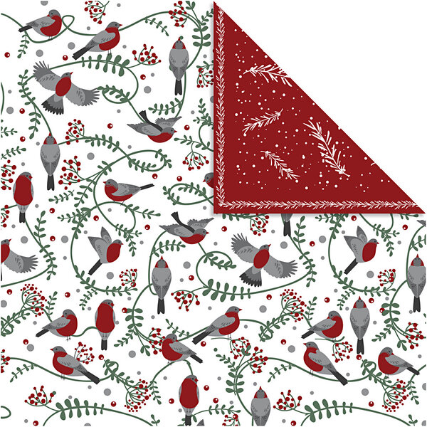 Vivi Gade Design papier, vogels en takken, vel 30,5x30,5 cm, 180 gr, 5 vel/ 1 doos