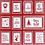 Vivi Gade Design papier, lijsten met tekst en doodles, vel 30,5x30,5 cm, 180 gr, 5 vel/ 1 doos