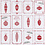 Vivi Gade Design papier, kerstballen en kerstbomen, vel 30,5x30,5 cm, 180 gr, 5 vel/ 1 doos