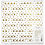 Vivi Gade Design papier, herten en stippen, vel 30,5x30,5 cm, 180 gr, goud, 3 vel/ 1 doos