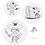 Creativ Company Mobielen met motief, d 12+15+18 cm, 300 gr, wit, 3 set/ 1 doos