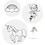 Creativ Company Mobielen met motief, d 12+15+18 cm, 300 gr, wit, 3 set/ 1 doos