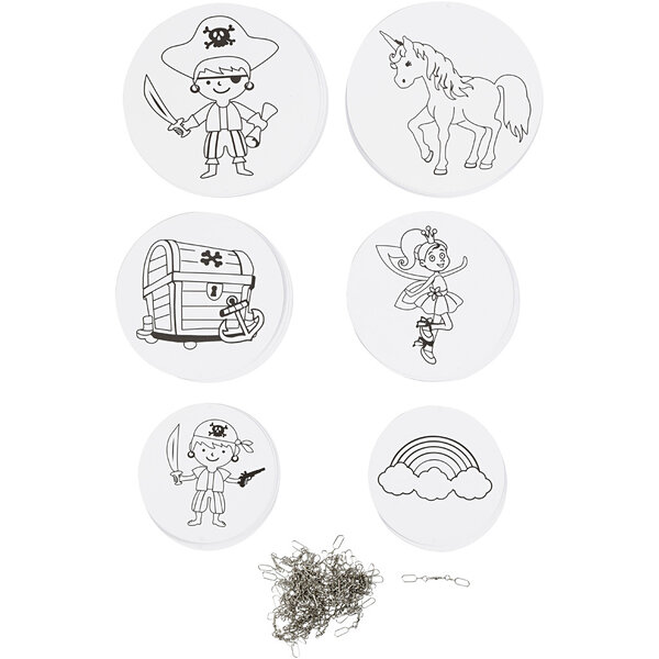 Creativ Company Mobielen met motief, d 12+15+18 cm, 300 gr, wit, 20 set/ 1 doos