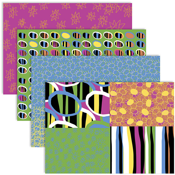 Vivi Gade Decoupage papier, vel 25x35 cm, 17 gr, vrolijke kleuren, 4x2 vel/ 1 doos