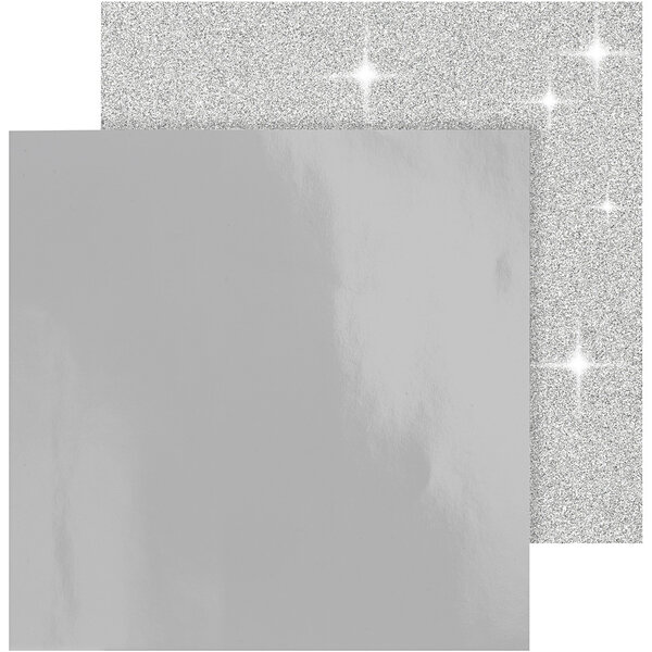 Vivi Gade Design papier, vel 30,5x30,5 cm, 120+128 gr, zilver, 2 vel/ 1 doos