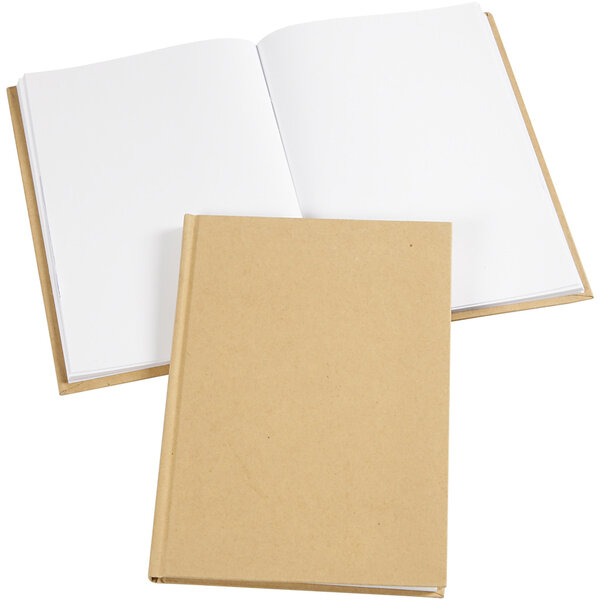 Creativ Company Notitieboek, A5, dikte 8 mm, 80 gr, bruin, 1 stuk