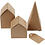 Creativ Company Huizen en bomen, H: 5,7-10 Cm cm, 1 set