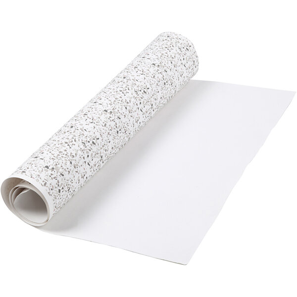 Creativ Company Faux Leather Papier, B: 49,5 cm, met folie,bedrukt, 350 gr, wit, 1 m/ 1 rol