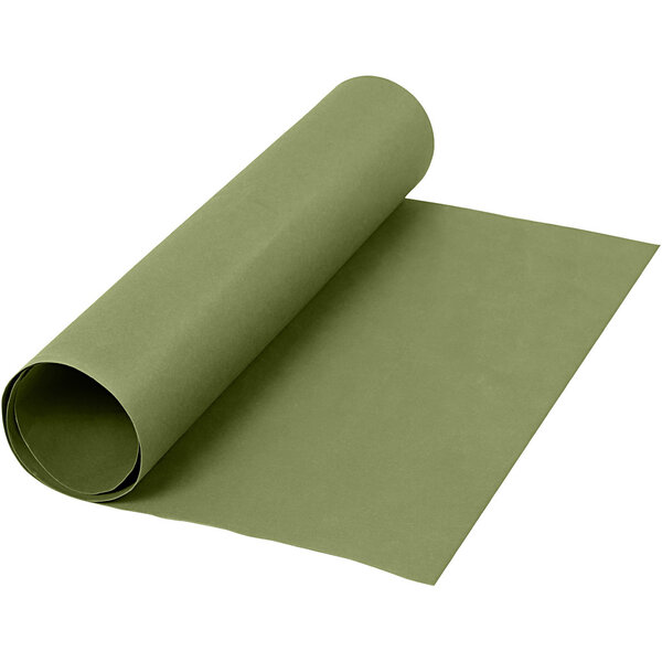 Creativ Company Faux Leather Papier, B: 50 cm, unikleurig, 350 gr, groen, 1 m/ 1 rol