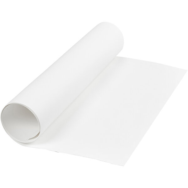 Creativ Company Faux Leather Papier, B: 50 cm, unikleurig, 350 gr, wit, 1 m/ 1 rol