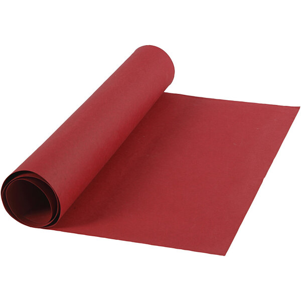 Creativ Company Faux Leather Papier, B: 50 cm, unikleurig, 350 gr, rood, 1 m/ 1 rol