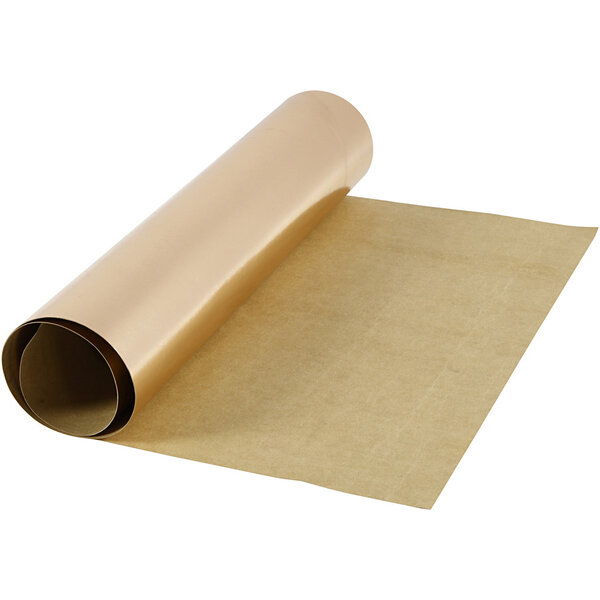 Creativ Company Faux Leather Papier, B: 49 cm, unikleurig,met folie, 350 gr, roze goud, 1 m/ 1 rol