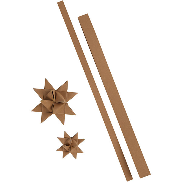 Creativ Company Sterstroken, L: 44+78 cm, B: 15+25 mm, 350 gr, beige, 24 stroken/ 1 doos