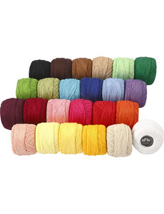 Creativ Company Mercerised Katoengaren, diverse kleuren, 24x20 gr/ 1 doos