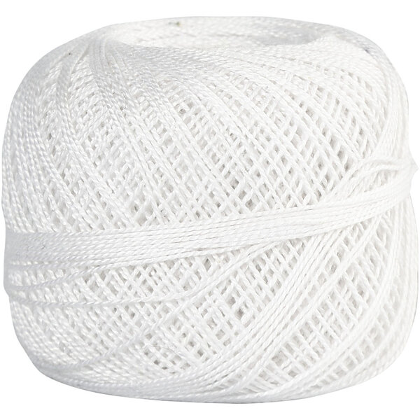 Creativ Company Mercerised Katoengaren, wit, 20 gr/ 1 bol