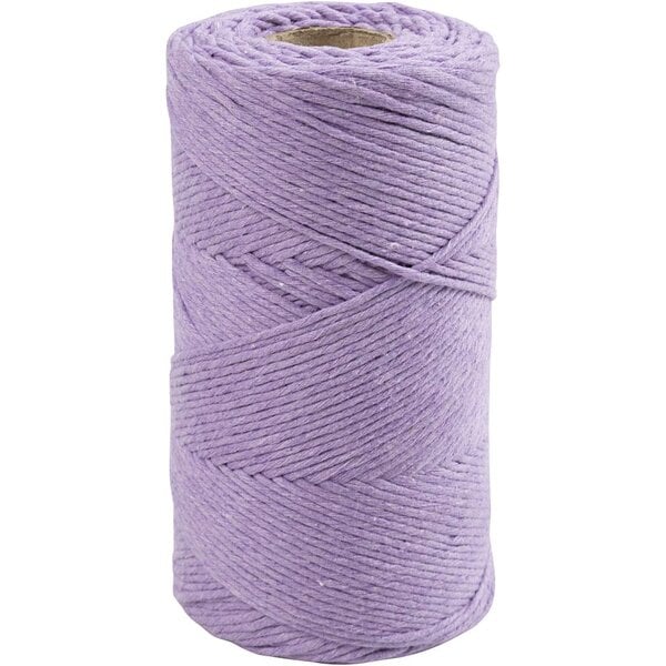 Creativ Company Macramé Koord, L: 198 M, d 2 mm, paars, 330 gr/ 1 rol