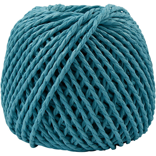 Creativ Company Papier Garen, dikte 2,5-3 mm, turquoise, 150 gr, 40 m/ 1 bol