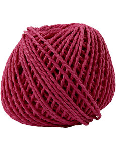 Creativ Company Papier Garen, dikte 2,5-3 mm, roze, 150 gr, 40 m/ 1 bol