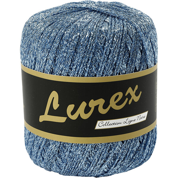 Lurex Lurex Glitter Garen, L: 160 M, lichtblauw, 25 gr/ 1 bol