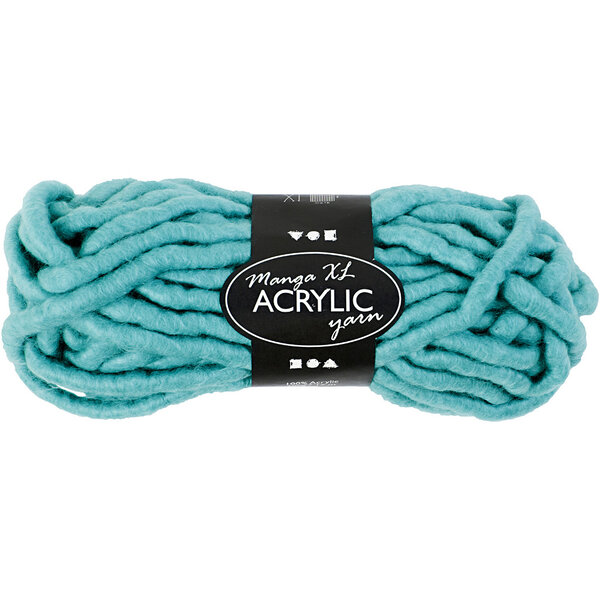 Creativ Company XL Garen van Acryl, L: 17 M, afm manga, turquoise, 200 gr/ 1 bol