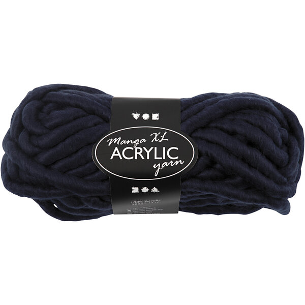 Creativ Company XL Garen van Acryl, L: 17 M, afm manga, donkerblauw, 200 gr/ 1 bol