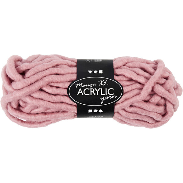 Creativ Company XL Garen van Acryl, L: 17 M, afm manga, roze, 200 gr/ 1 bol