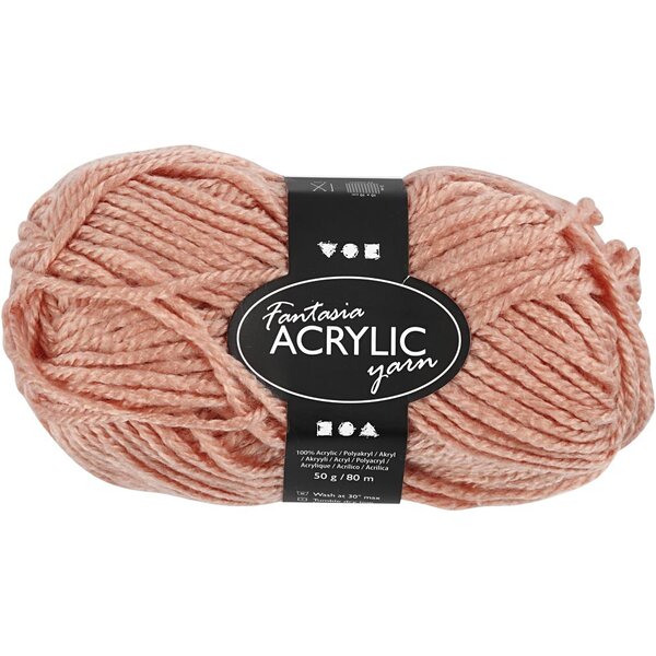 Creativ Company Fantasia acrylgaren, L: 80 M, beige, 50 gr/ 1 bol