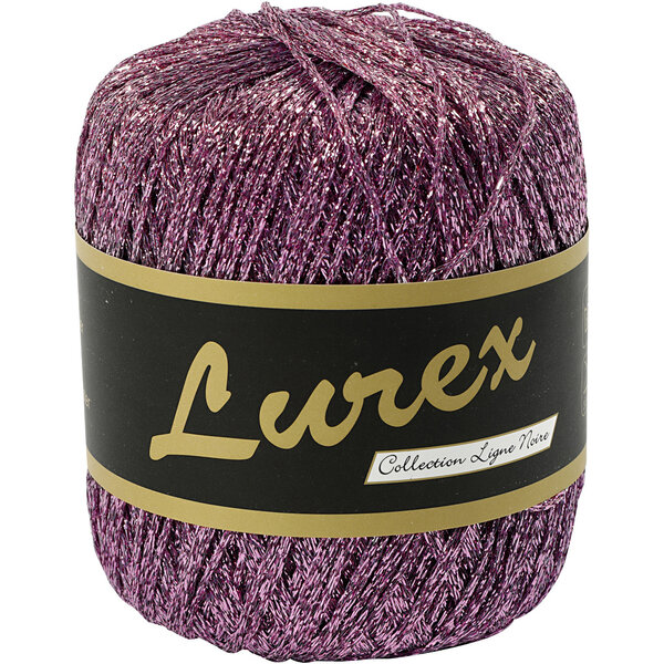 Lurex Lurex Glitter Garen, L: 160 M, paars, 25 gr/ 1 bol