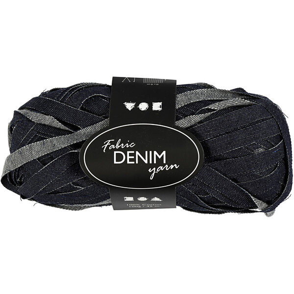 Creativ Company Denim Textielgaren, L: 45 M, blauw, 100 gr/ 1 bol
